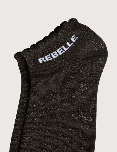 PIECES Chaussettes Courtes Glitter Sebby Marron Rebelle - 2