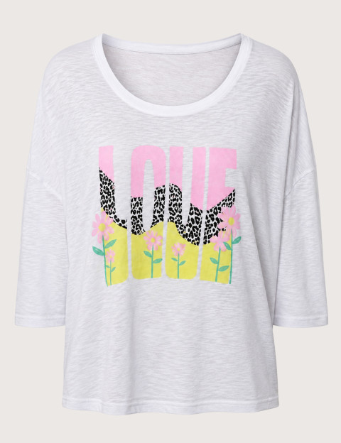 One Tee T-shirt Femme Boyfriend Judith Love Blanc - 4