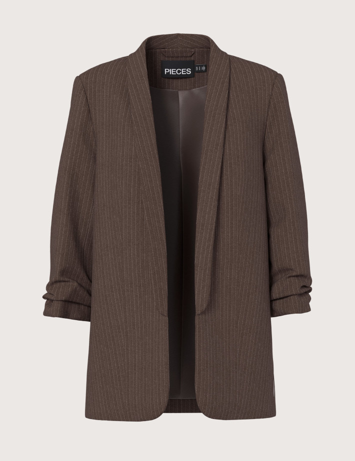 PIECES Blazer Bosella Manches 3/4 Marron Rayé