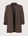 PIECES Blazer Bosella Manches 3/4 Marron Rayé