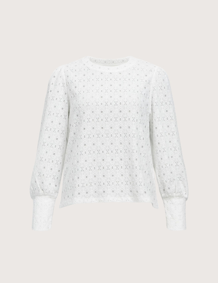 OBJECT Haut Femme Manches Longues Laila Blanc
