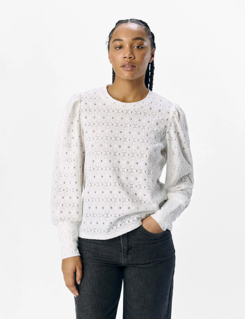 OBJECT Haut Femme Manches Longues Laila Blanc - 2