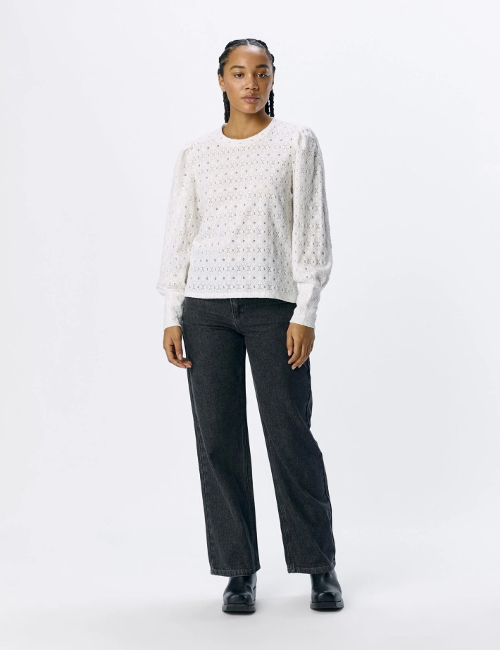 OBJECT Haut Femme Manches Longues Laila Blanc - 4