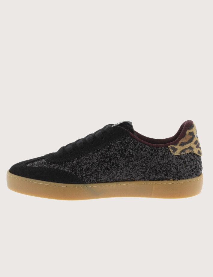 VICTORIA Baskets Basses Bi-Matière Femme Berlin Ciclista Glitter Noir - 2