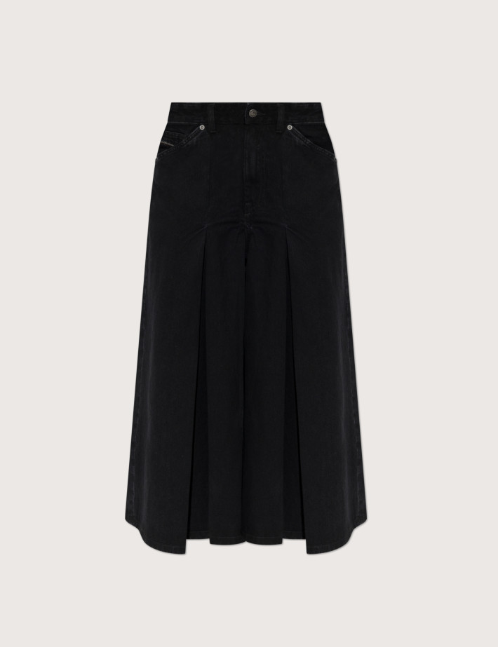 DIESEL Jupe Longue Denim Noir Orde