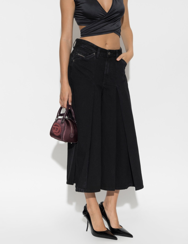 DIESEL Jupe Longue Denim Noir Orde - 2