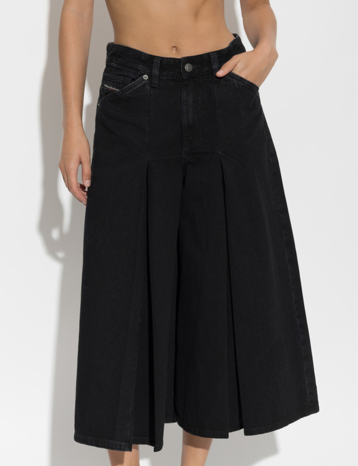 DIESEL Jupe Longue Denim Noir Orde - 3