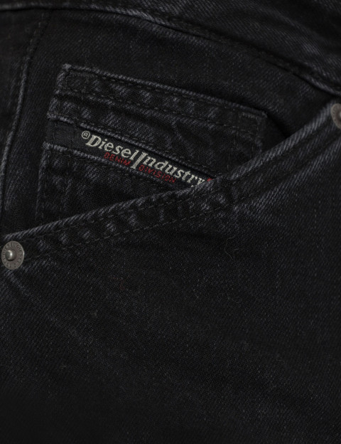 DIESEL Jupe Longue Denim Noir Orde - 5
