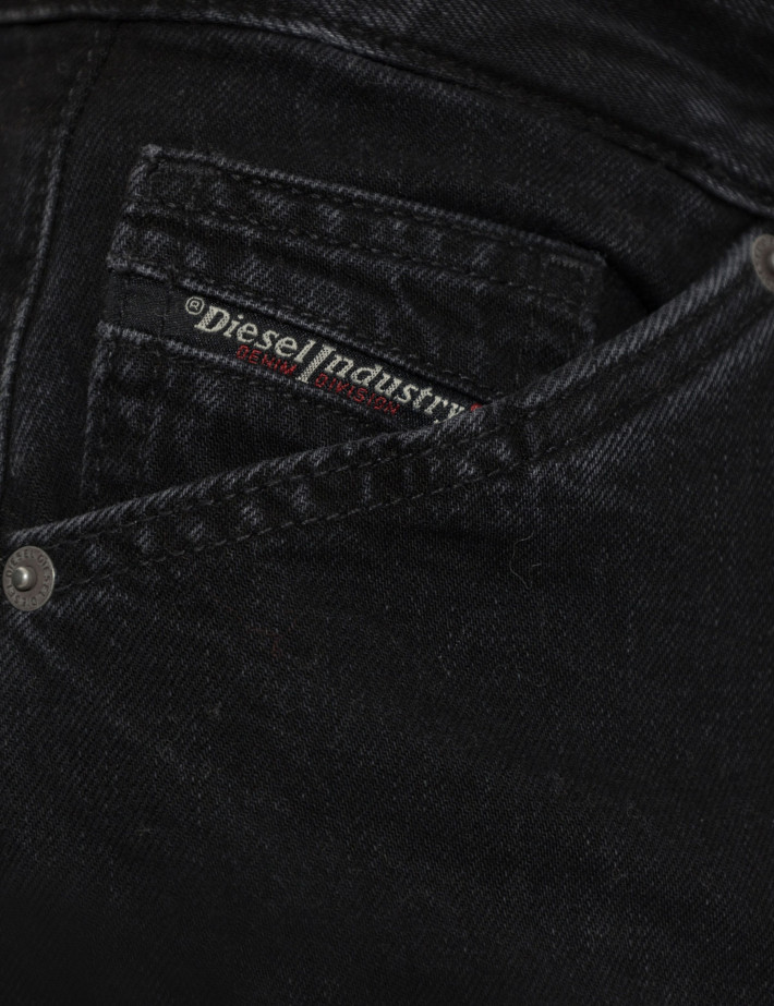 DIESEL Jupe Longue Denim Noir Orde - 5