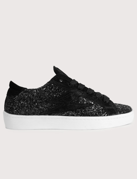 SEMERDJIAN Baskets Basses Maya E177 Noir Paillettes Marine