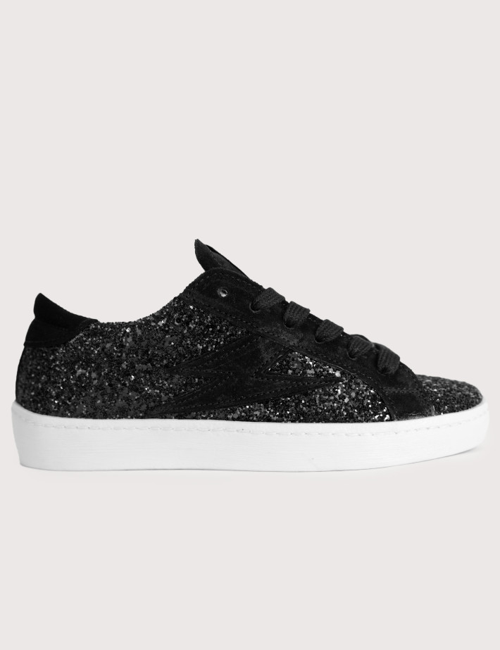 SEMERDJIAN Baskets Basses Maya E177 Noir Paillettes Marine