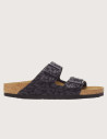 Birkenstock Sandales Femme Arizona Double Bride Léopard Noir