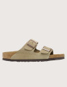 Birkenstock Sandales Homme Arizona Suède Double Bride Taupe