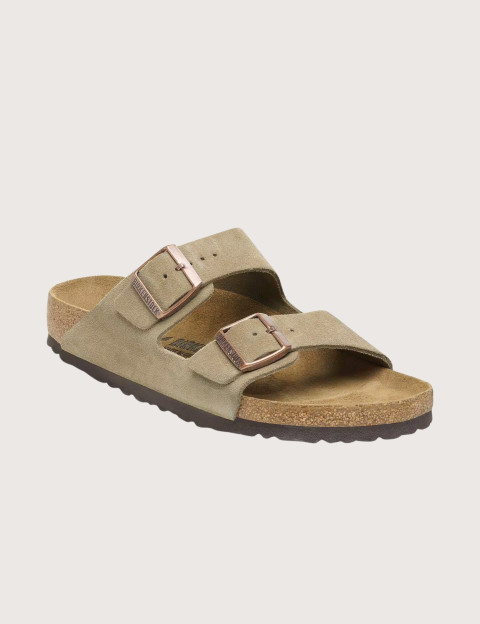 Birkenstock Sandales Homme Arizona Suède Double Bride Taupe - 2