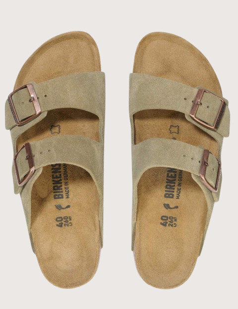 Birkenstock Sandales Homme Arizona Suède Double Bride Taupe - 3