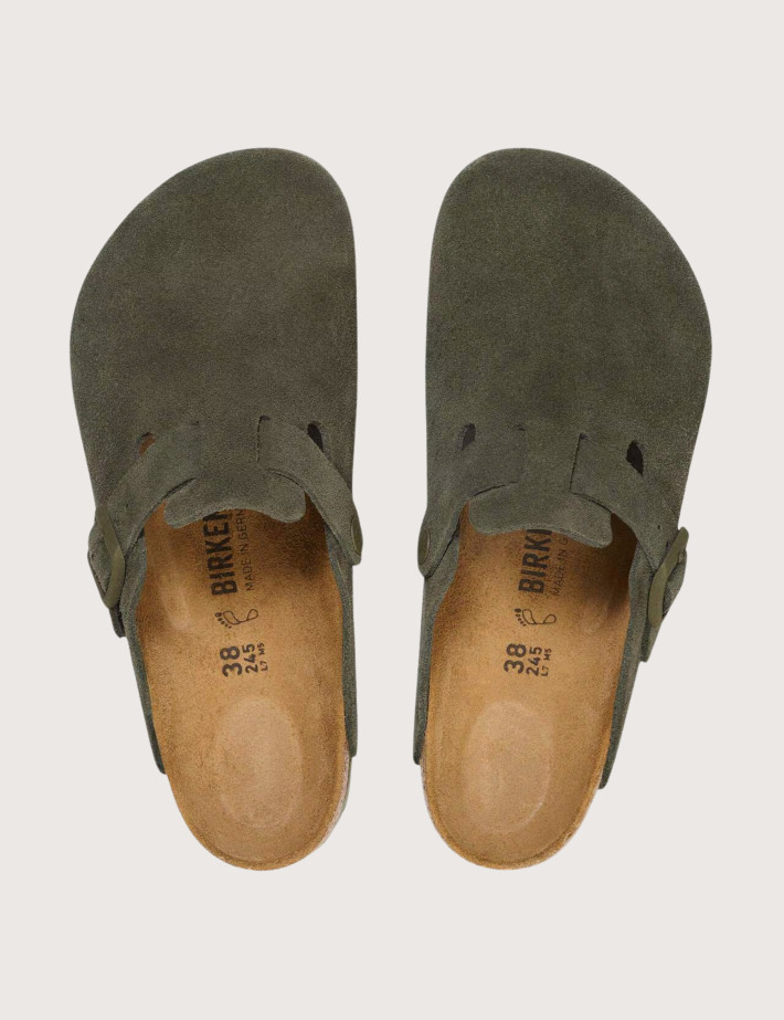 Sabots Homme Boston Suède Thyme Kaki