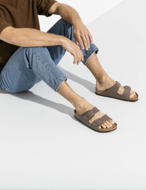 Birkenstock Sandales Femme Arizona Suède Double Bride Marron Mocca - 9