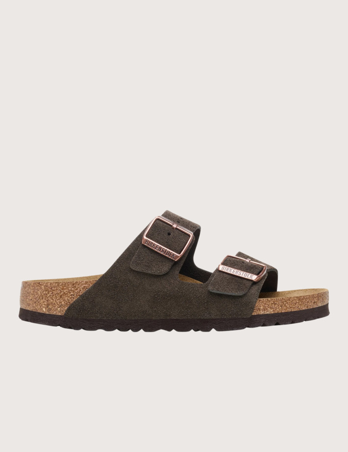 Sandales Homme Arizona Suède Double Bride Marron Mocca
