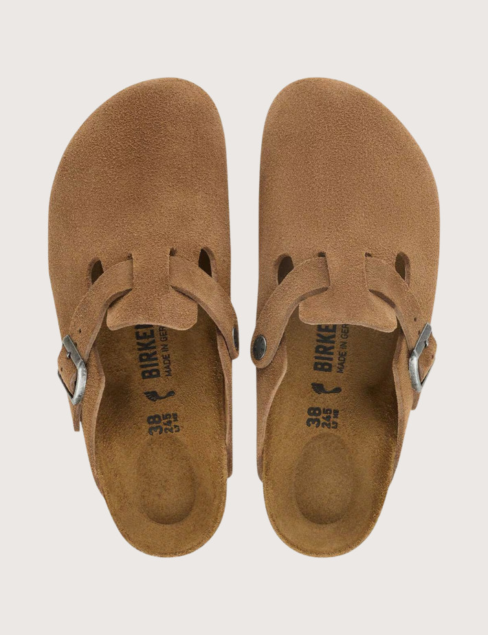 Sabots Homme Boston Suède Thé Noir Marron