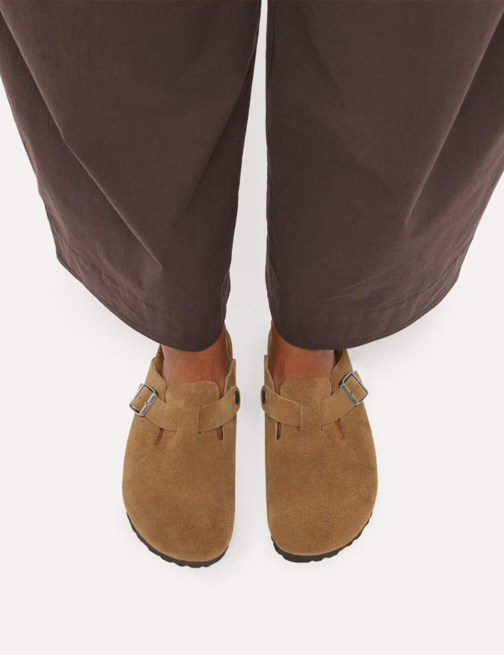 Sabots Homme Boston Suède Thé Noir Marron