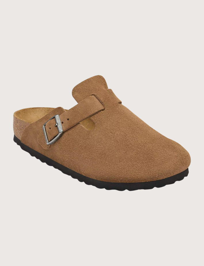 Sabots Homme Boston Suède Thé Noir Marron