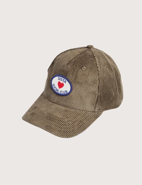 PIECES Casquette Femme Jenny Velours Kaki