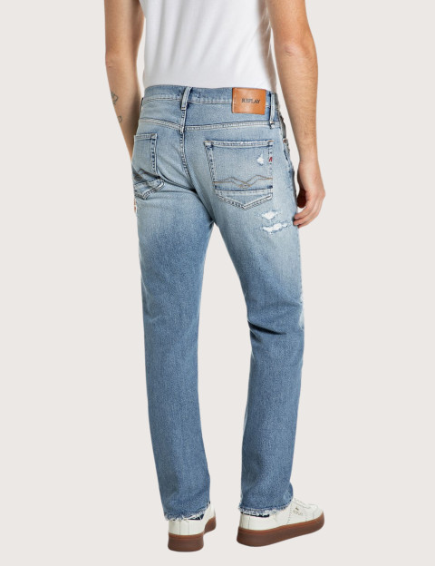 REPLAY Jean Homme Coupe Droite Aideen Clair C010 - 3