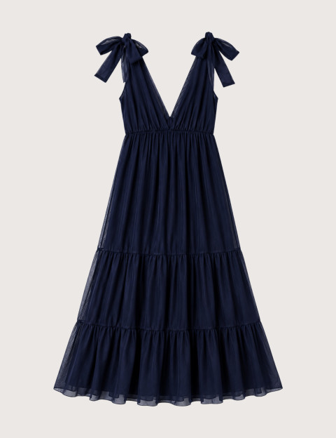 Robe Longue Doublure Marine