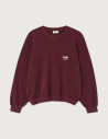Sweat Ample Femme Col Rond Atubay Lie de Vin