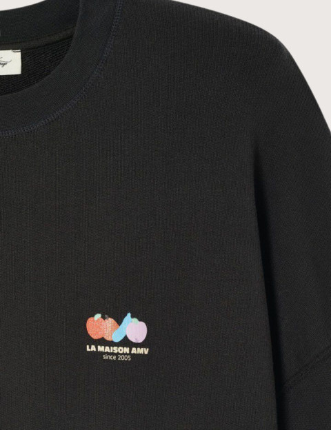 Sweat Ample Femme Col Rond Atubay Ténèbre