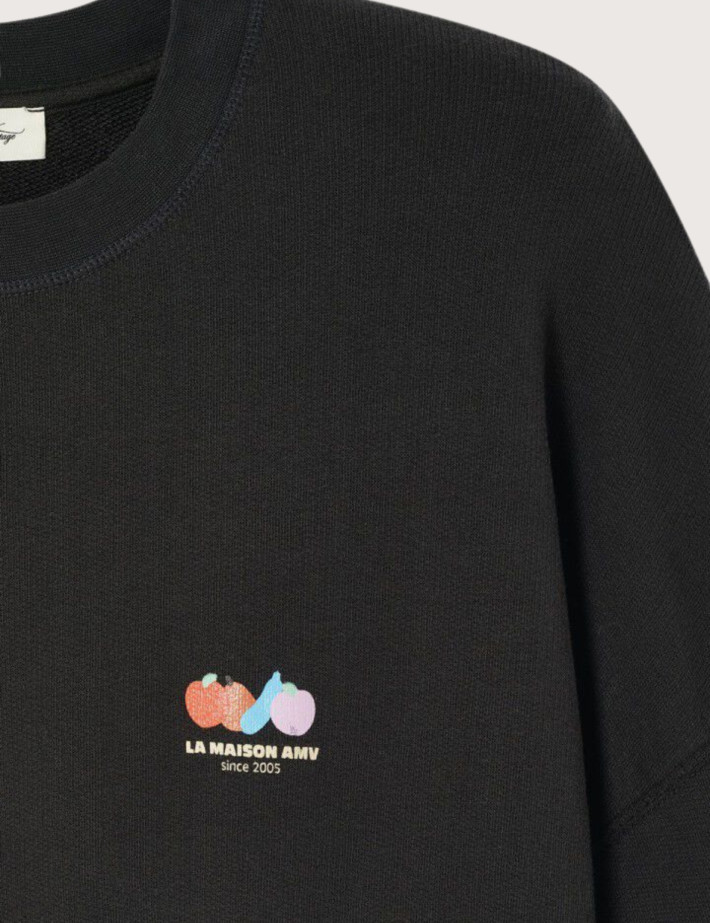 Sweat Ample Femme Col Rond Atubay Ténèbre