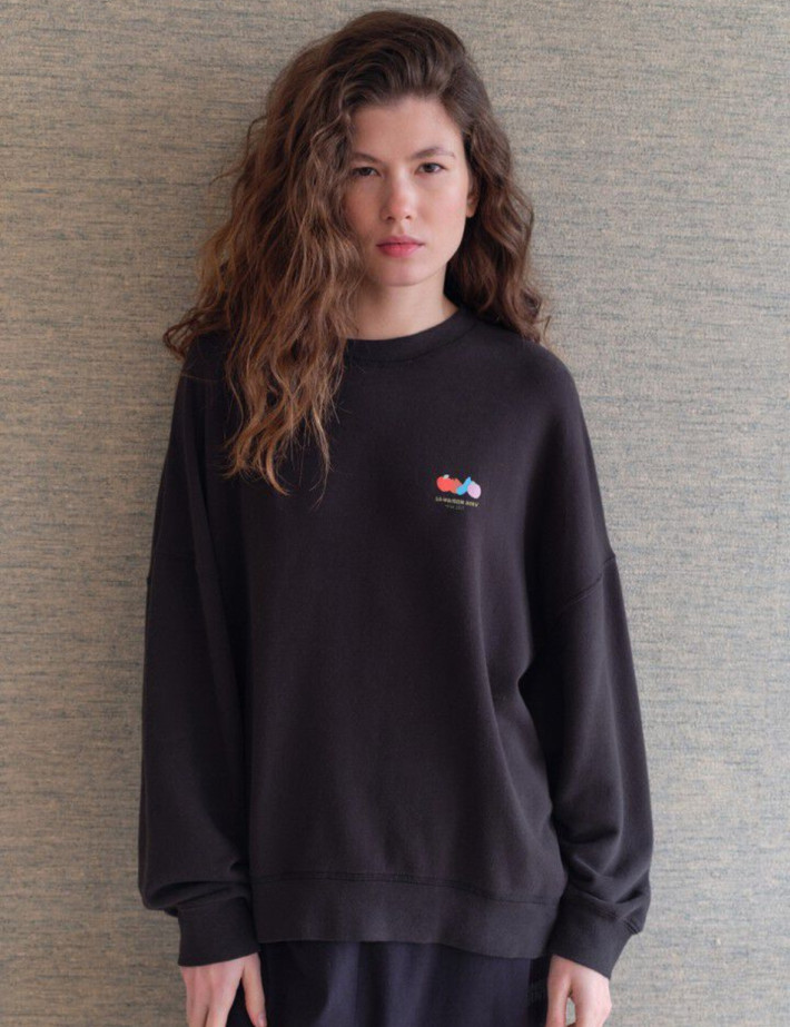 Sweat Ample Femme Col Rond Atubay Ténèbre