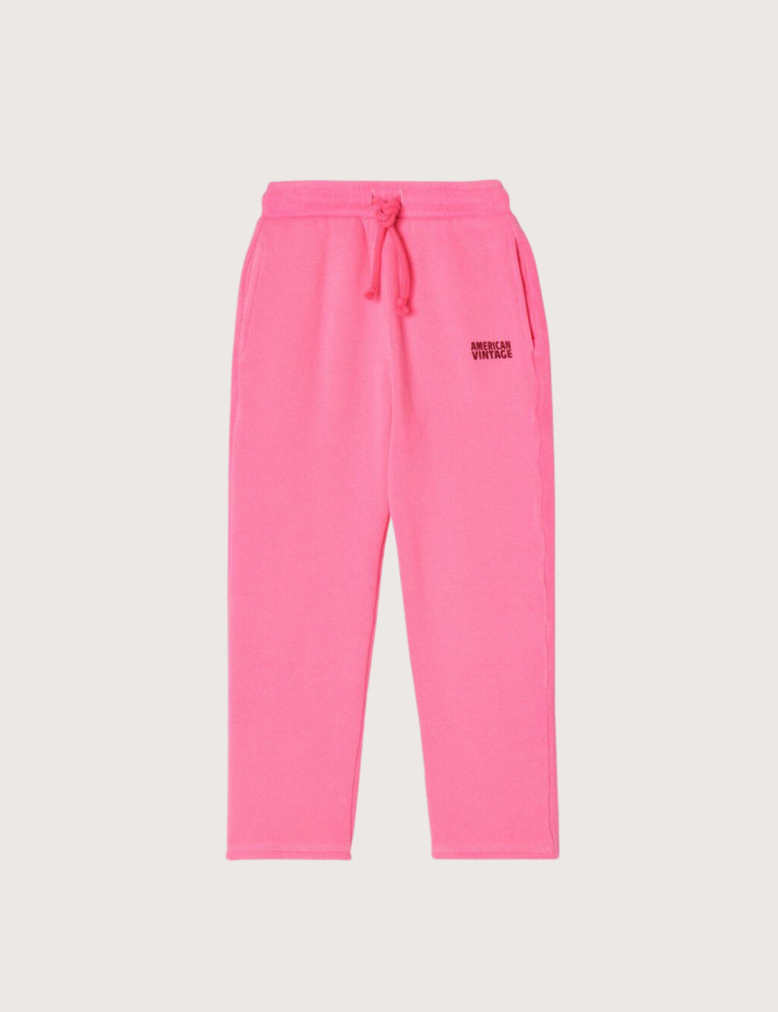 American Vintage Jogging Enfant Droit Izubird Rose Fluo