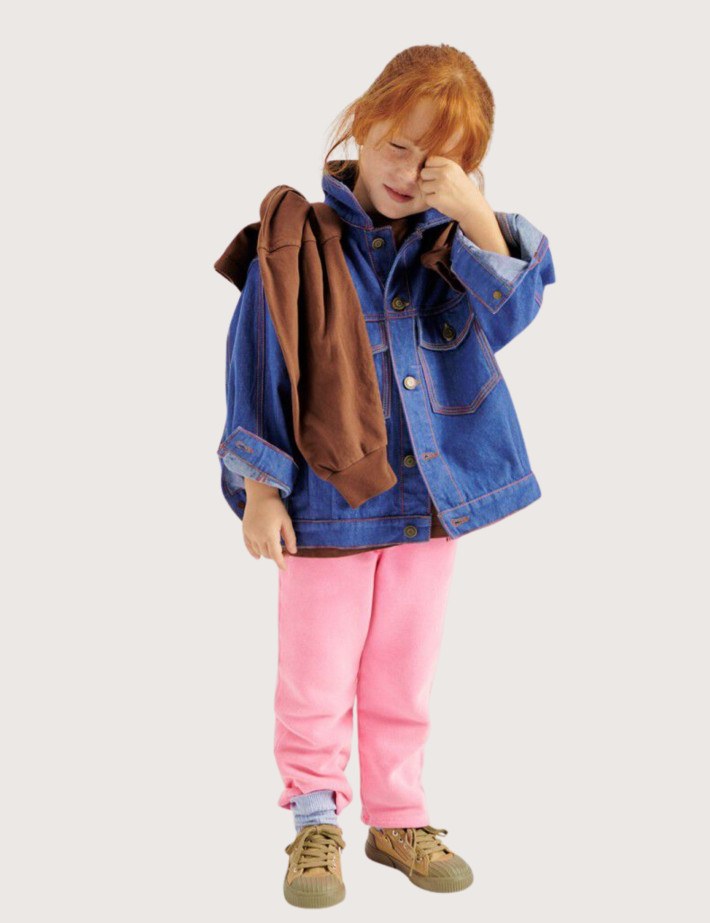 American Vintage Jogging Enfant Droit Izubird Rose Fluo - 4