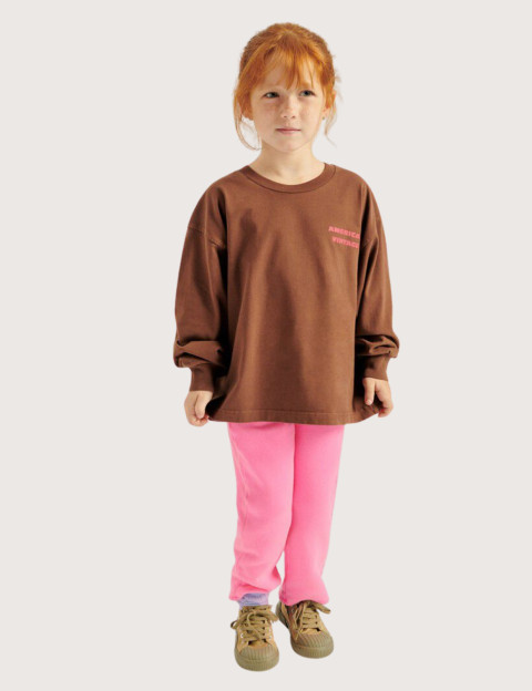 American Vintage Jogging Enfant Droit Izubird Rose Fluo - 5