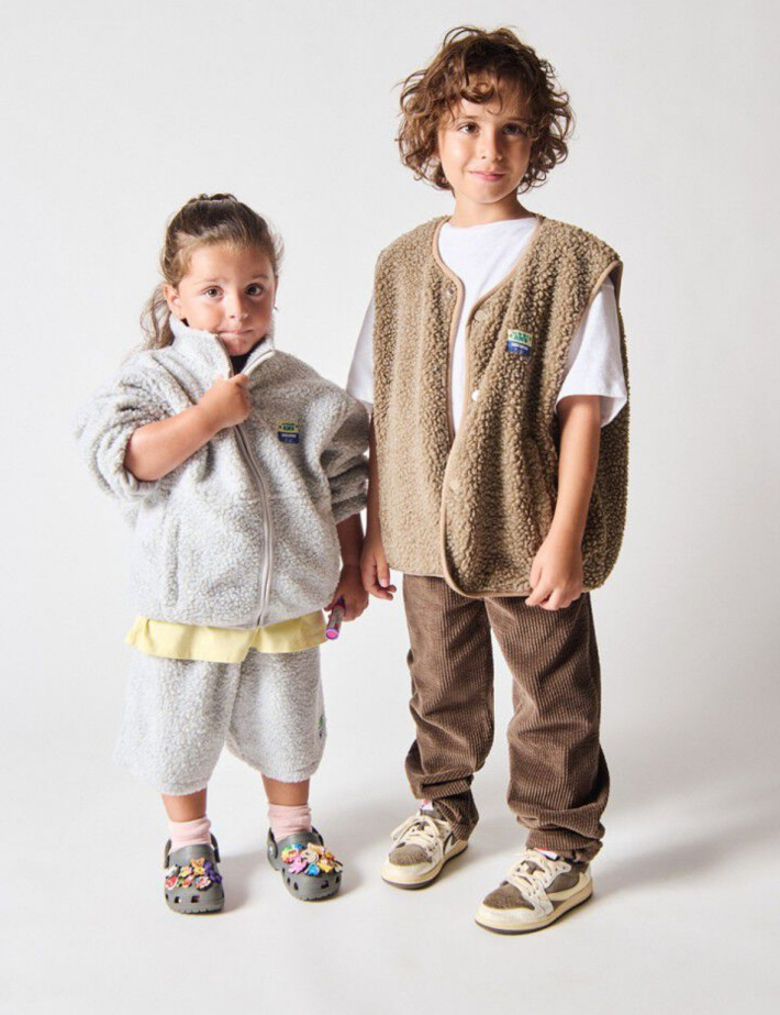 American Vintage Veste Enfant Polaire Hoktown Ample Gris Chiné - 6