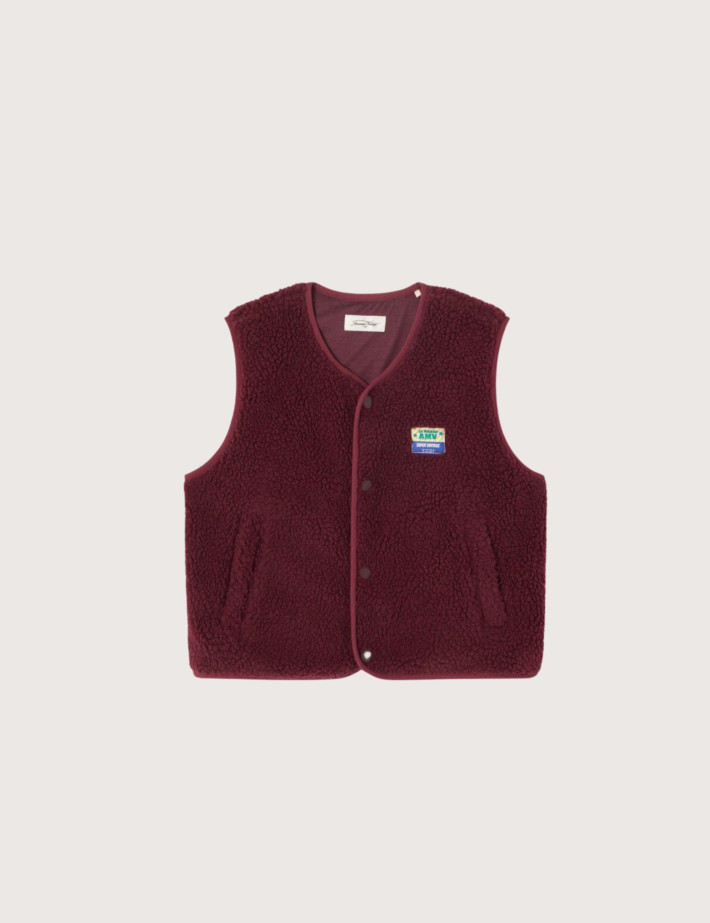 American Vintage Veste Enfant Sans Manches Hoktown Bordeaux Chiné