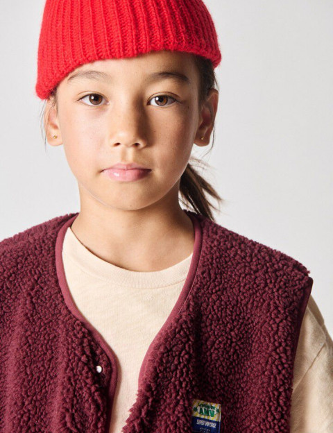 American Vintage Veste Enfant Sans Manches Hoktown Bordeaux Chiné - 5