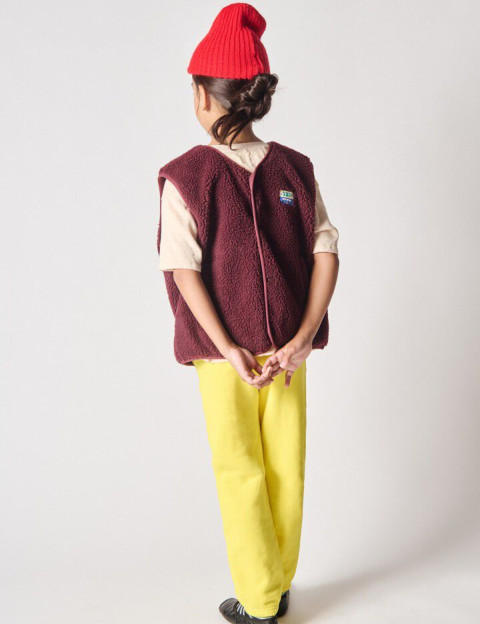 American Vintage Veste Enfant Sans Manches Hoktown Bordeaux Chiné - 7