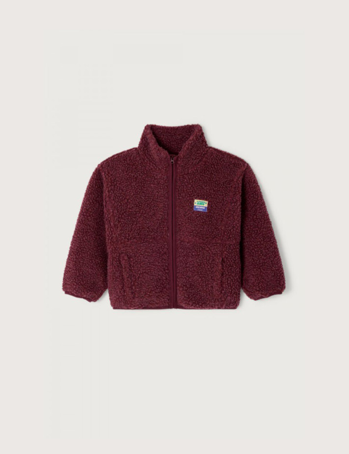 American Vintage Veste Enfant Polaire Hoktown Ample Bordeaux Chiné