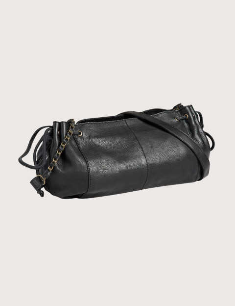 PIECES Sac à Main en Cuir Pihanna Noir
