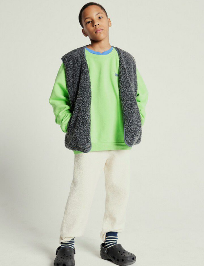 American Vintage Veste Enfant Sans Manches Hoktown Gris Chiné - 2