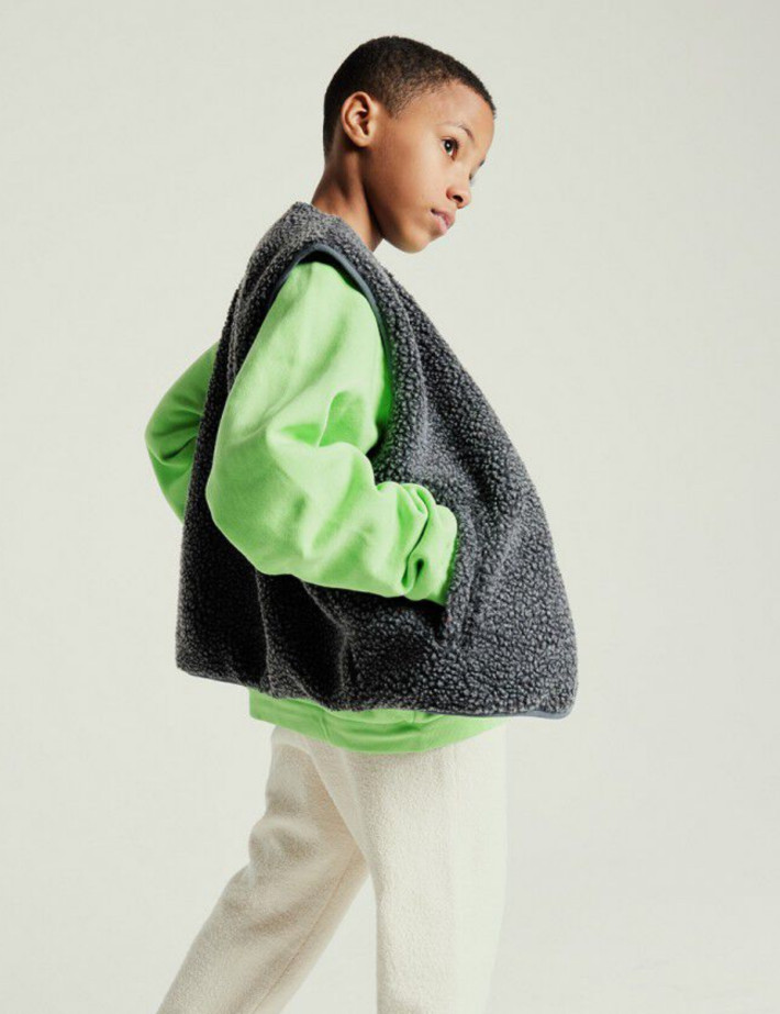 American Vintage Veste Enfant Sans Manches Hoktown Gris Chiné - 3