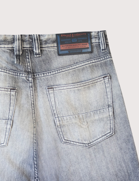 DIESEL Jean Homme Coupe Large Gris D-Macro 9P56 - 2