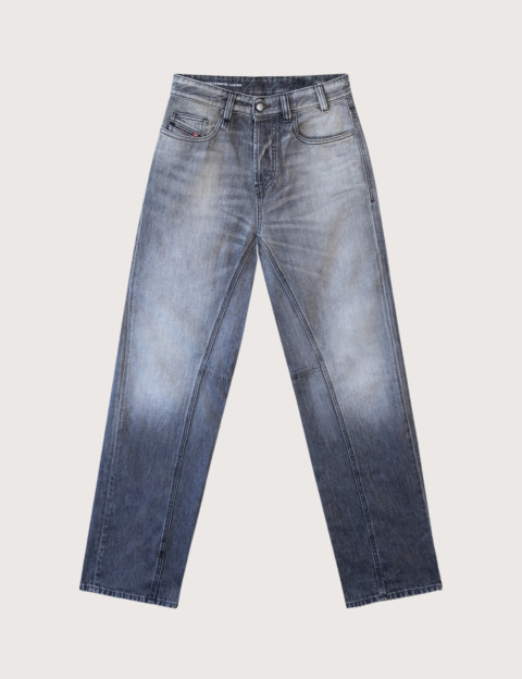 DIESEL Jean Homme Coupe Large Gris D-Macro 9P56