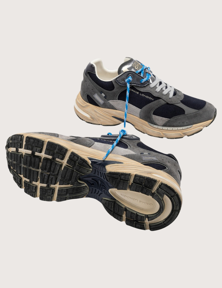 Crime London Baskets Homme Fugitive Gris Marine - 2