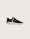 Crime London Baskets Basses Femme SK8 Deluxe Noir Argent