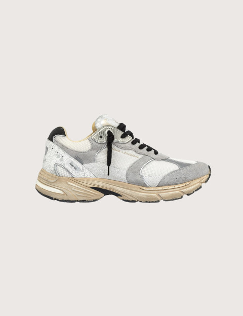 Crime London Baskets Homme Fugitive Gris Blanc
