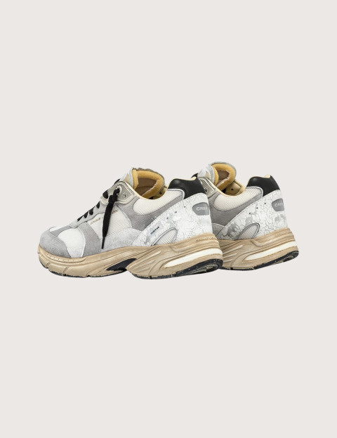 Crime London Baskets Homme Fugitive Gris Blanc - 4