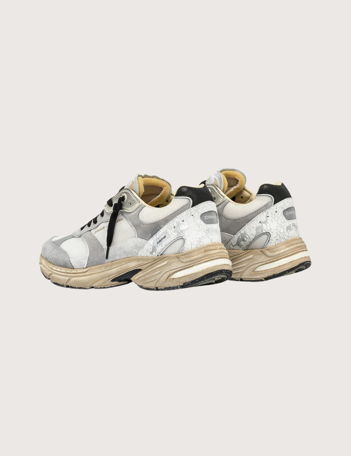 Crime London Baskets Homme Fugitive Gris Blanc - 4